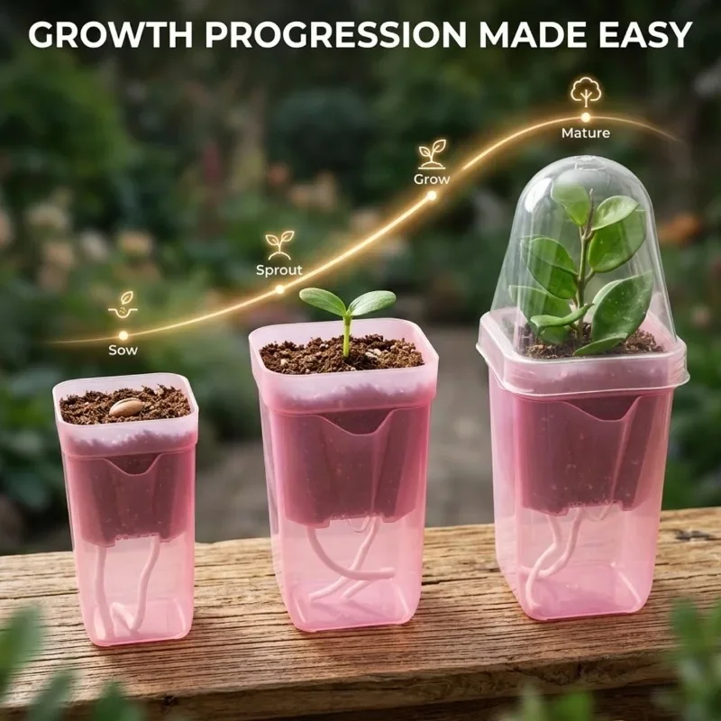 Şeffaf Pembe, Kendiliğinden Su - Self-Watering Planter incelemesi ve fiyatı