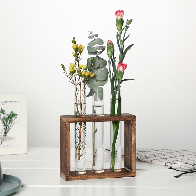 Ahşap Standlı 5 Borulu Cam Top - Self-Watering Planter incelemesi ve fiyatı